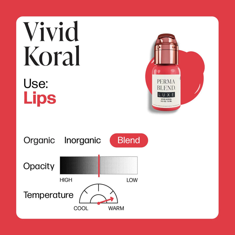 Lip Blush Pigments  Perma Blend LUXE - Vivid Koral – ID Liner Pro PMU