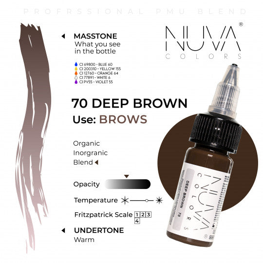 Nuva Colors Deep Brown Eyebrow Pigment